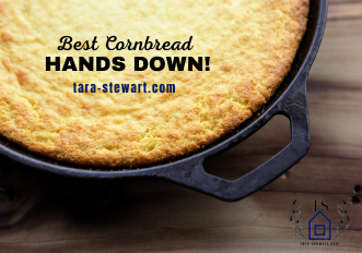 best cornbread hands down tara-stewart.com tara stewart blog recipies souther cornbread honey black eyed peas and cornbread sweet cronbread