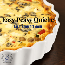 Easy Peasy Quiche tara- stewart.com tara stewart eggs breakfast recipes crustless quiche easy quiche recipes vegetables cheese